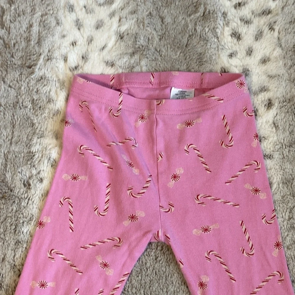 Baby GAP pink candy cane pants girls 5T Christmas holiday party girlhoodcore